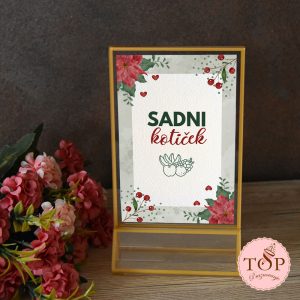 izposoja elegantne tablice sadni kotiček v zlatem okvirju za božično zabavo