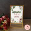 Izposoja tablice z napisom otroški kotiček na poroki.
