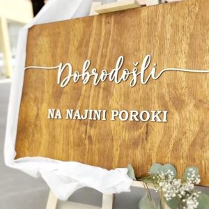 Poročne table dobrodošlice