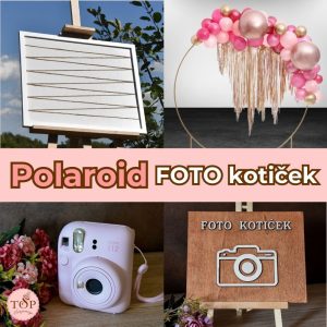 Izposoja foto kotička s polaroidnim fotoaparatom.
